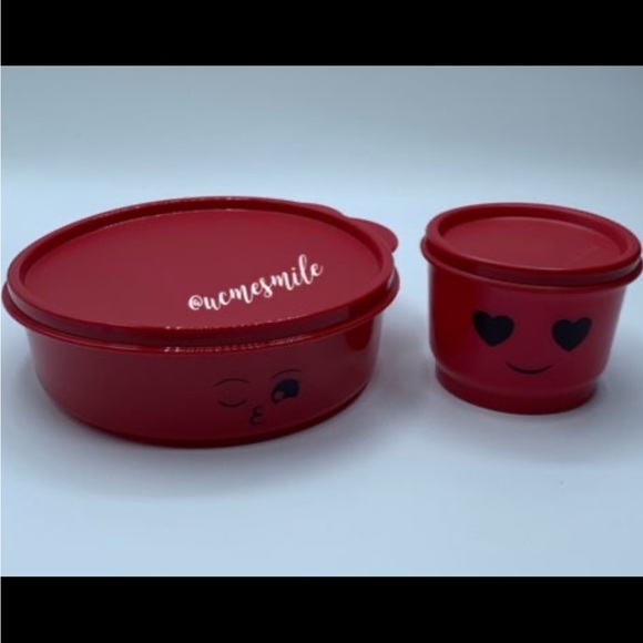 Tupperware Smiley Emoji Lunch Set - Picture 3 of 4